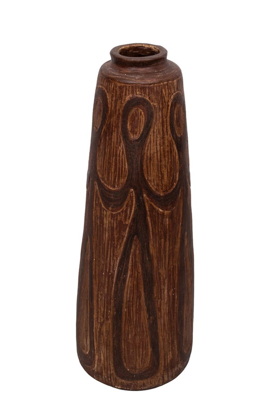 Grande vaso d'arte brutalista unica fatto a mano Jan van Stolk 1962 Olanda – Sculture, Ceramic (photo 13 of 40)