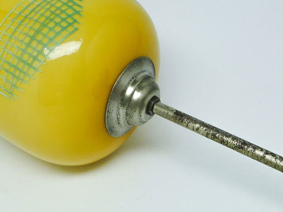 Pop Art Pendant Lamp, Poland, 1950s – Glass, Metal (photo 8 of 13)