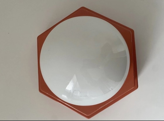 Image 1 of Vintage Hexagon design ceiling lamp wall lamp, 80s