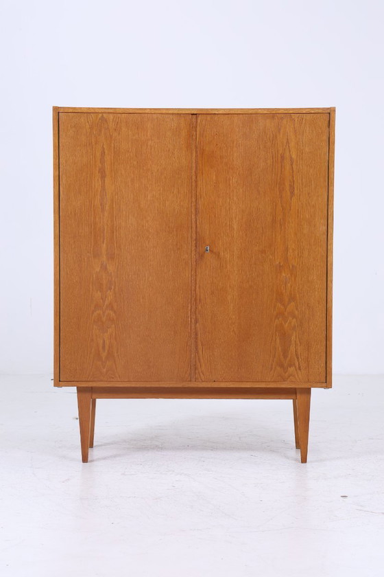 Image 1 of Hellerau linen cupboard 602/B from the 60s | Mid - Century closet storage cupboard vintage compartment cupboard 70s #06-36