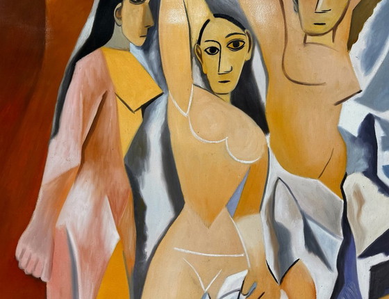 Image 1 of Les Demoiselles d’Avignon - Pablo Picasso - oil on canvas (rolled up)