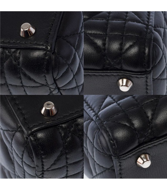Image 1 of Borsa Dior Lady Dior in Cuir Noir - 103453