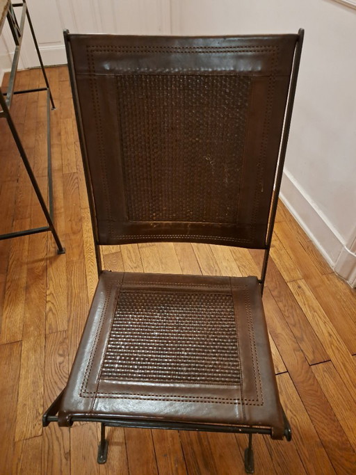 10 sedie in pelle – eetkamerstoelen, Metal, Leather (photo 2 of 7)