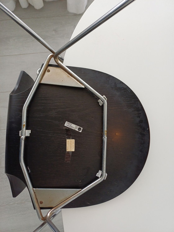Fritz Hansen Dining Table With Chairs. – Dining set, Metal, Wood (photo 5 of 6)