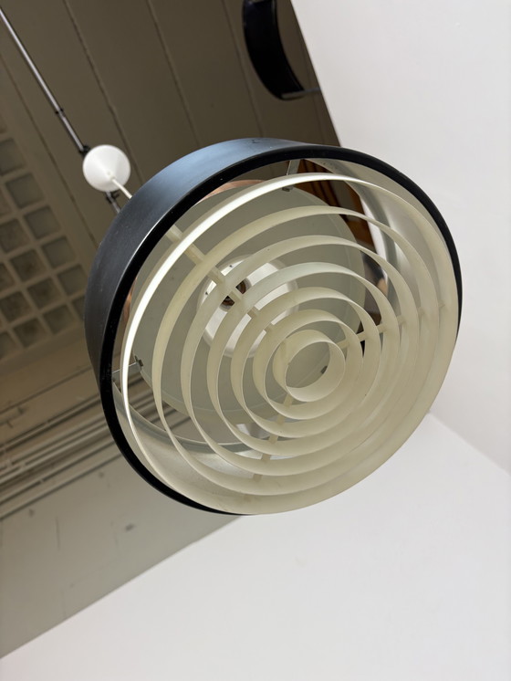 Image 1 of Vintage Deense Hanglamp Metaal met Kunststof 