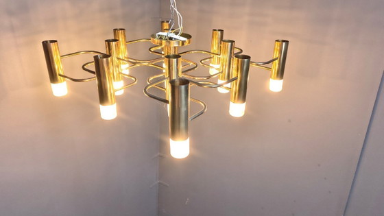Image 1 of Lustre Sciolari du milieu du siècle avec 13 points lumineux
