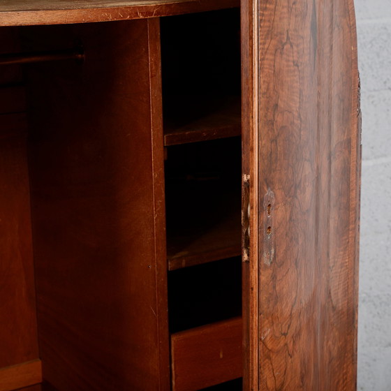 Art Deco Two-Door Wardrobe with Shelves and Drawers – Wood (photo 14 of 18)