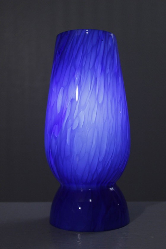 Image 1 of Lampada d'atmosfera vintage in vetro maculato design Sölken Leuchten anni '70