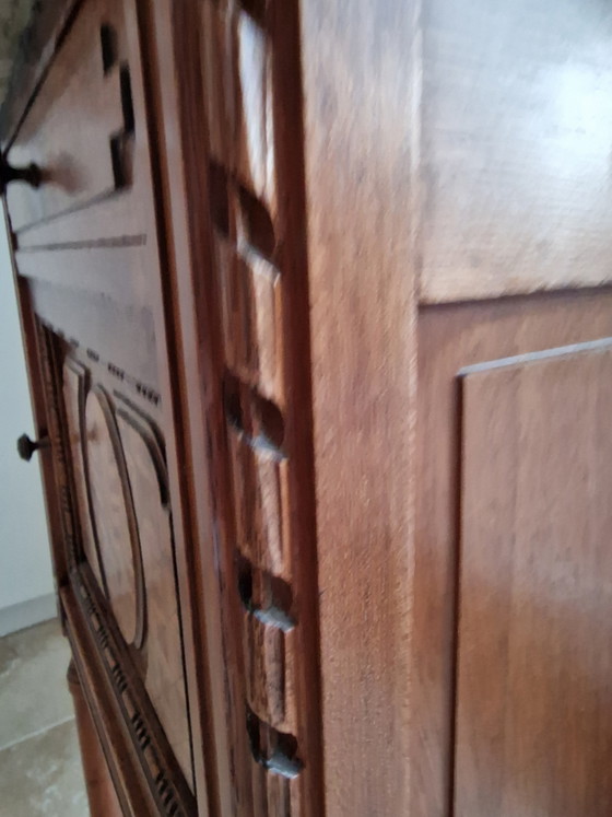 Image 1 of Antique French Louis XVI Bedside Cabinet with Marble Top – Circa 1900 Vintage