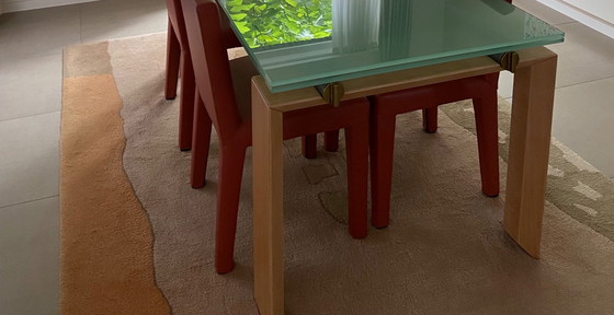 Image 1 of 2 Tappeti/tappeti 2 pezzi, lana, annodati a mano secondo il proprio disegno.