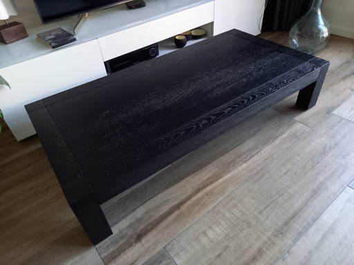 Wooden Coffee Table Oak, Black