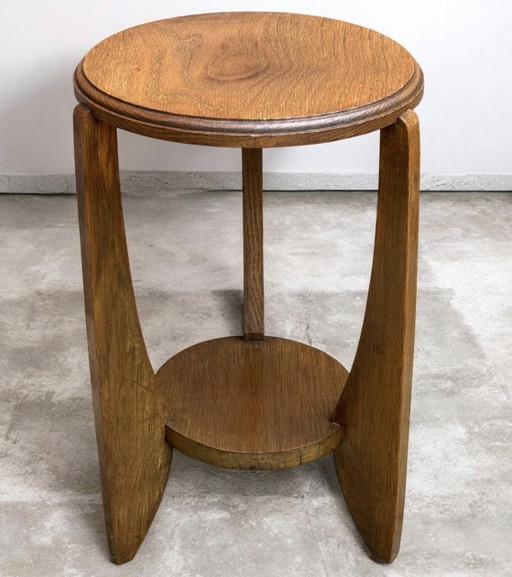🪑 Antique Art Deco Side table | Amsterdamse School | Compact size | Netherlands | 1920-1930