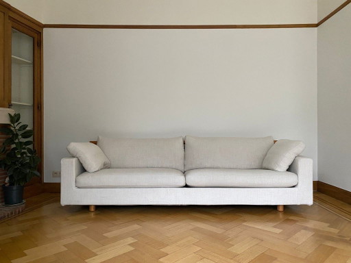 Canapé Flexform Camelot, lin beige, bon état – 3 5 zitsbanken, Cotton