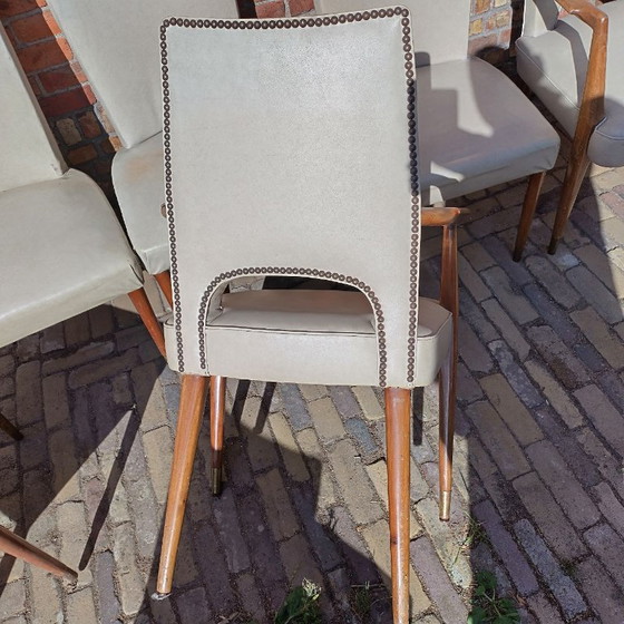 Seltenes 15-teiliges Set De Coene Design-Stühle (1960er Jahre). – Esszimmerstühle, Skai (photo 2 of 14)