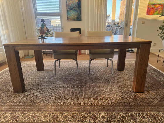 Image 1 of Massief eiken eettafel (verlengbaar) 