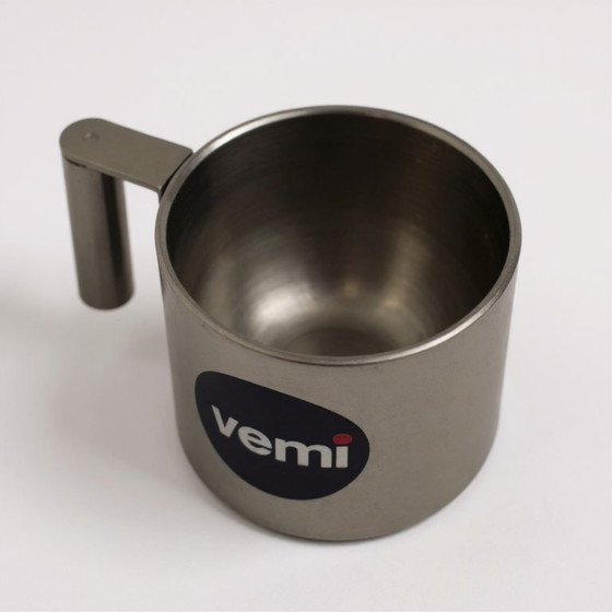 Image 1 of Italienische Espressotassen und Untertassen aus Edelstahl von Vemi (6er-Set)