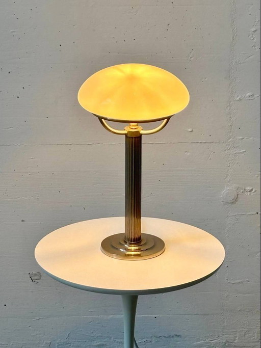 Nickel table lamps with opal shades by Adolf Loos for Villa Steiner