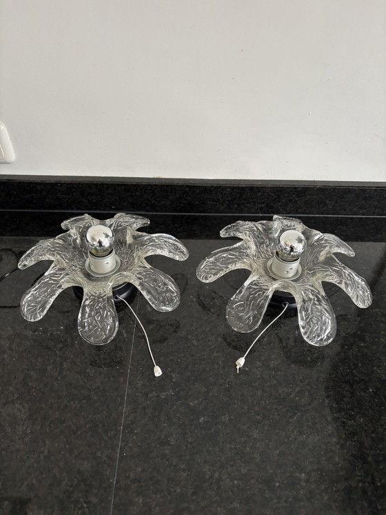 Set di 2 Paralumi Vintage Murano in Vetro Ghiaccio – Applique, Glass (photo 5 of 11)