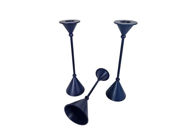 Image 1 of Memphis Milano stijl | kandelaar houders | set van 3 | 80's |