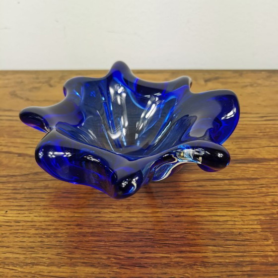 Image 1 of Vintage glazen schaaltje asbak. Italiaans glas 