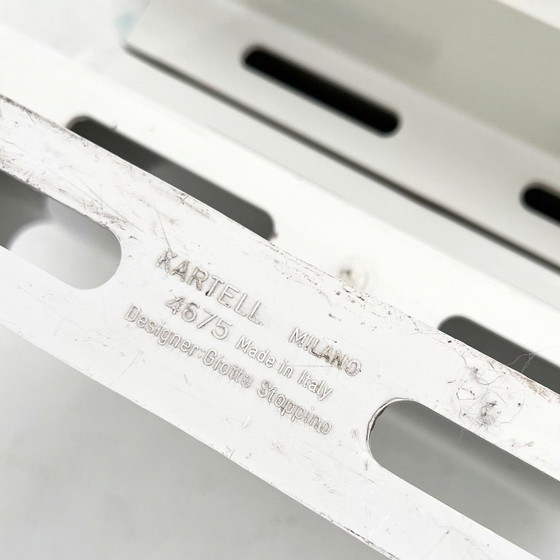 Image 1 of Witte tijdschriftenhouder van Giotto Stoppino voor Kartell, jaren 70.