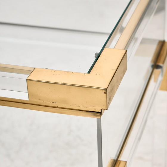MK10228 Brass And Plexiglass Console Table By Fabian – Metal (photo 4 of 17)