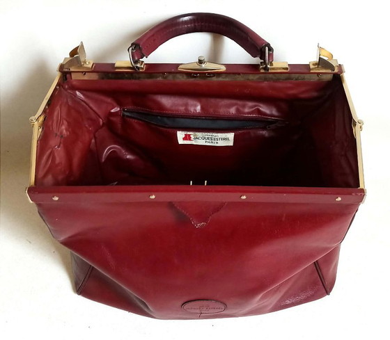 Borsa da viaggio Jacques Esterel Anni '70, Borse da viaggio, Pelle, Metallo, Rosso (foto 9 di 10)