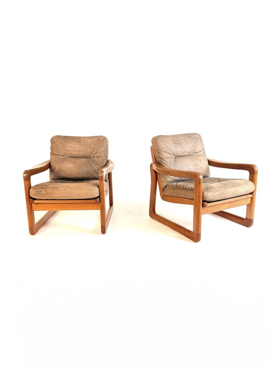 Image 1 of Set van 2 vintage Deense fauteuils, EMC Furniture ‘70