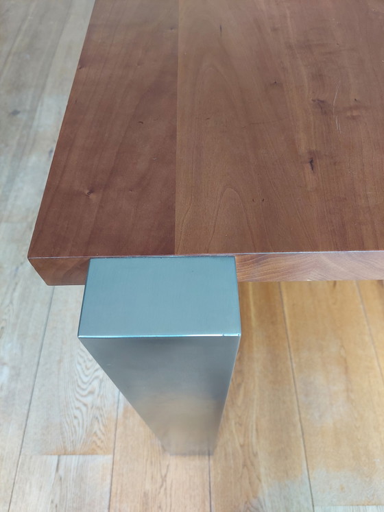 Table de salle à manger Bert Plantagie – Tables de salle à manger, polished steel, Wood (photo 4 of 5)