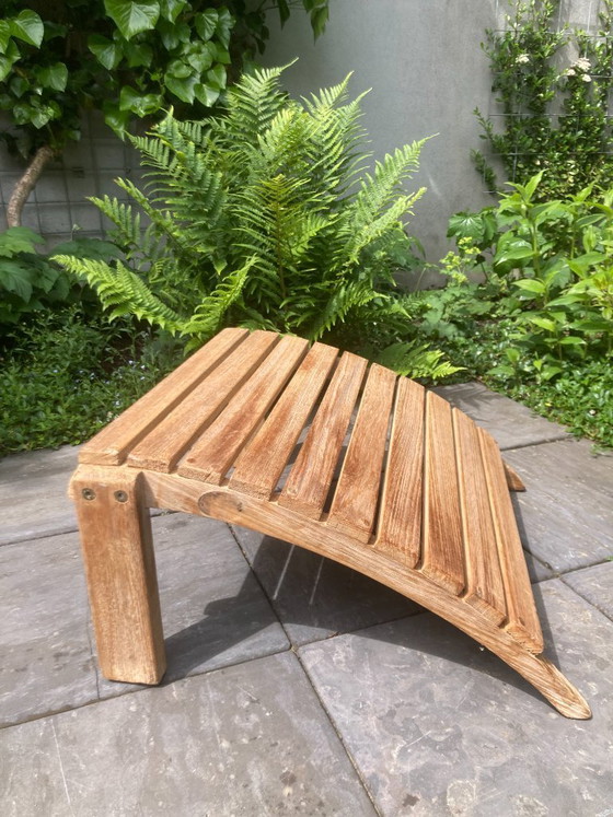 Image 1 of Poggiapiedi classico in teak Teak&Garden di alta qualità