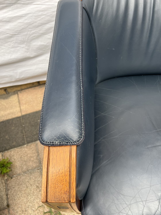 Image 1 of Jugendstil leder fauteuil 