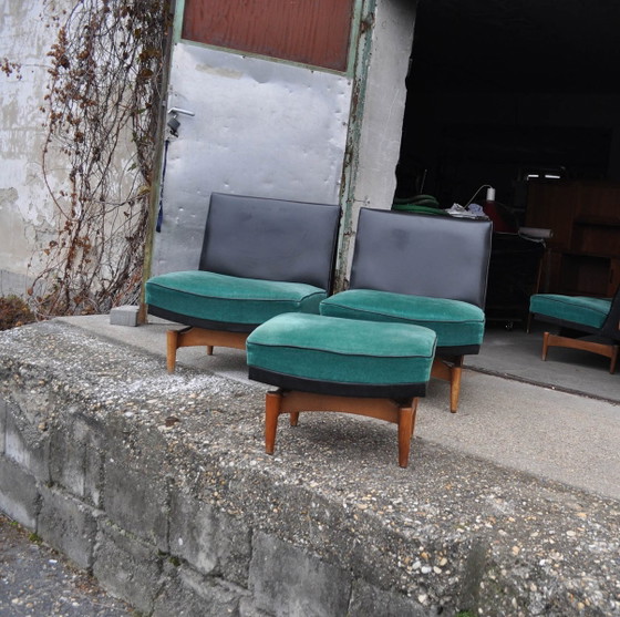 Mid-Century Danish Sofa and Armchairs, 1960s, Set of 4 – Lounge sets, Mid Century Modern (photo 3 of 10)