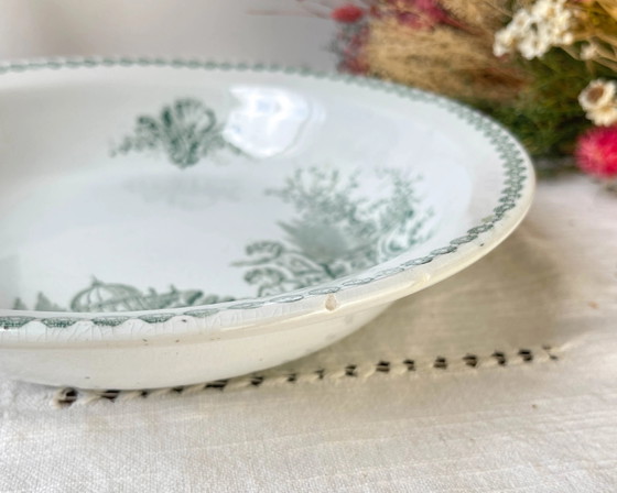 Vintage Franse St Amand Ironstone TRIANON Puttenmotief Diep Bord 19e Eeuw – Servies (photo 6 of 9)