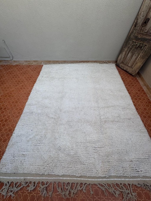 Tapis bérbere simple en laine naturelle 200cmx300cm 
