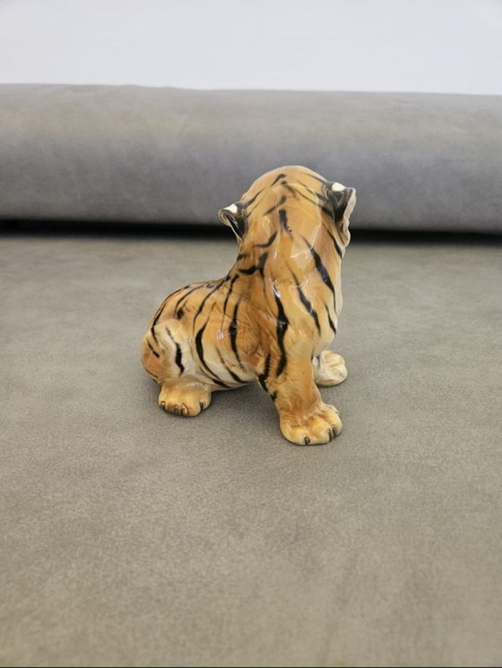 Image 1 of Tiger figurine porcelain by Ronzan Italy ~1950