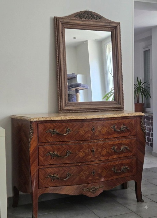 Louis XV Style Chest of Drawers – ladekasten, Wood, Bronze