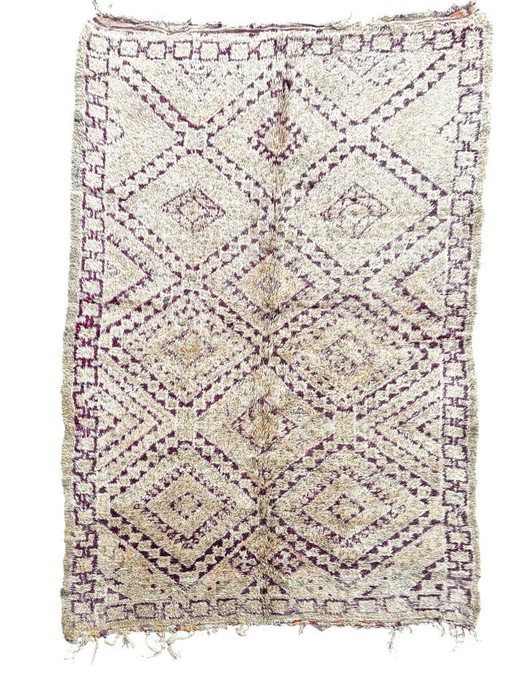Vintage Moroccan Boujad Rug 200 x 320 cm – Handwoven Berber Wool Carpet – Excellent Condition