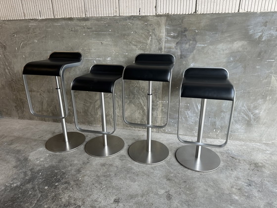 4 sgabelli da bar Lapalma LEM - Azumi - pelle e cromo – Metal, Leather (photo 5 of 7)