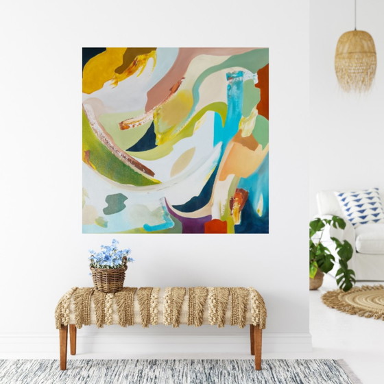 Acrylic painting #Wind 100x100cm – joart, Paintings & Drawings, Canvas (photo 11 of 15)