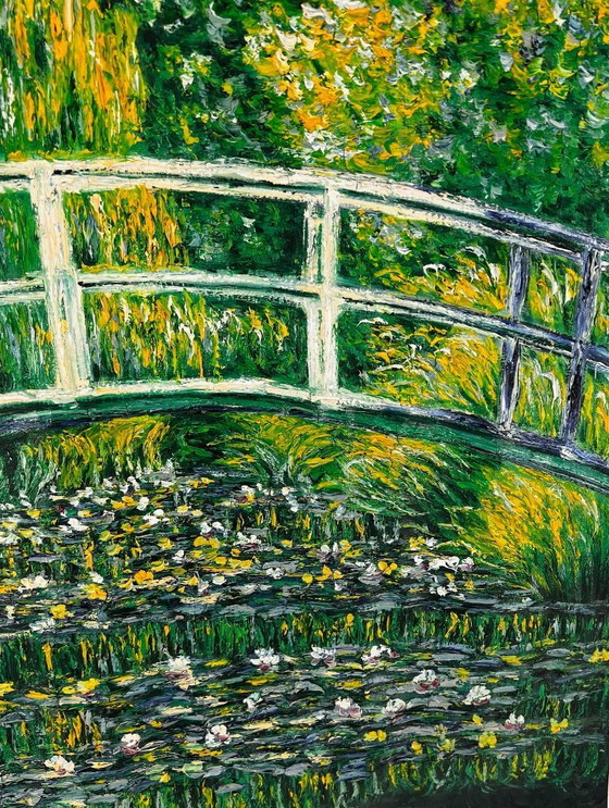 Image 1 of Claude Monet - Le Pont Japonais Hand-painted on a roll.
