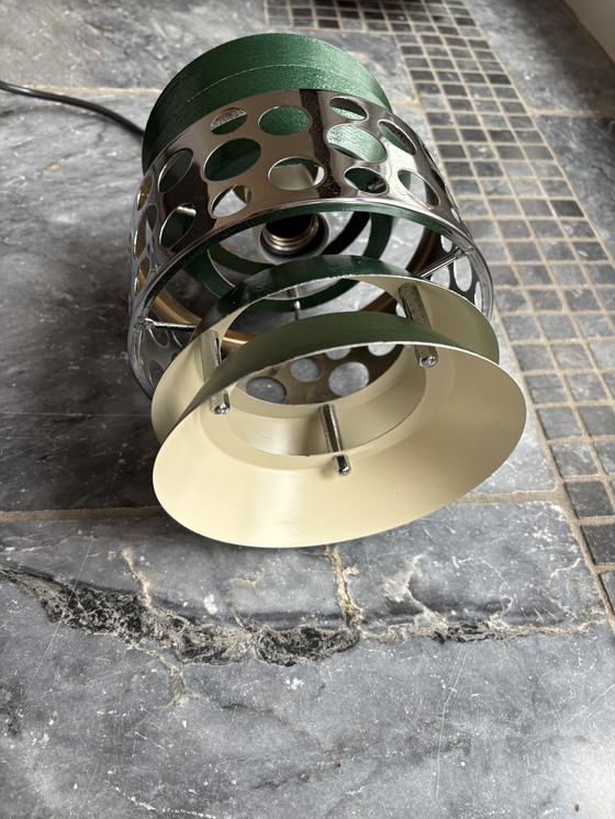 Image 1 of Lampada a sospensione vintage verde massiccia