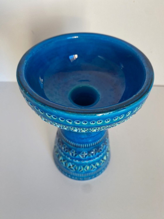 Image 1 of Candeliere firmato Bitossi Rimini Blue – Aldo Londi – Ceramiche italiane di metà secolo