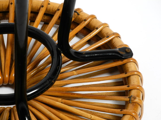 Image 1 of Sgabello da bar in bambù originale del 1960 di Dirk VAN SLIEDREGT per Rohé Noordwolde Paesi Bassi