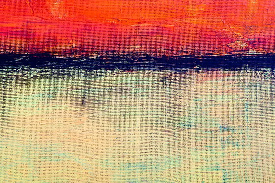 Image 1 of Original minimalist abstract modern painting on stretched canvas.