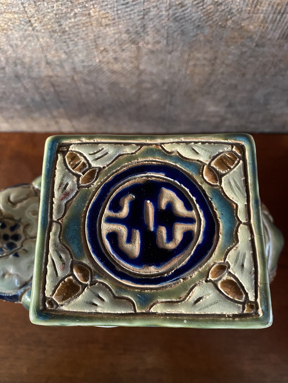 Image 1 of Vintage ceramic elephant plant table