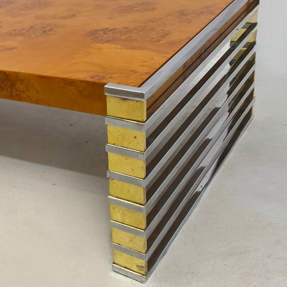 Table basse vintage en loupe de bois, style italien des années 70, milieu du siècle – Tables basses, Wood (photo 2 of 5)