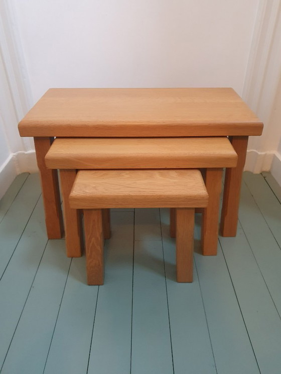 Image 1 of Mimi set di tre tavolini laterali vintage (presumibilmente danesi)
