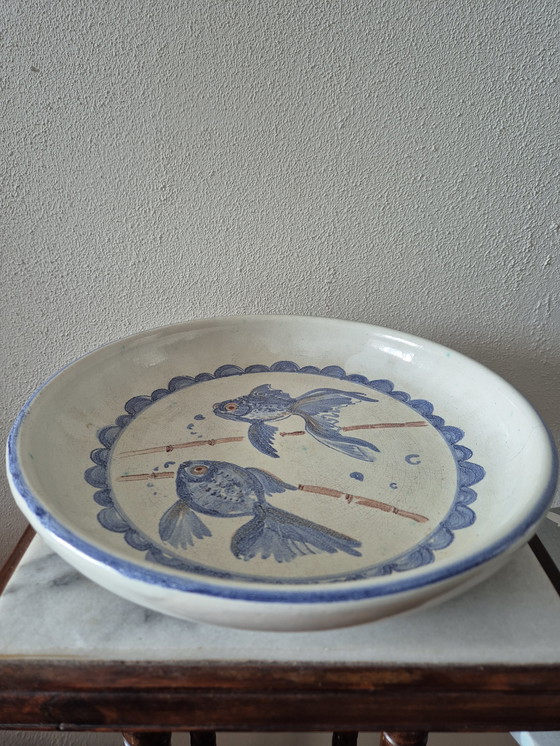 Image 1 of Chris Lanooy Plato de pared con decoración de peces