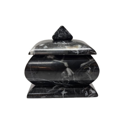 Boîte à bijoux vintage en marbre noir