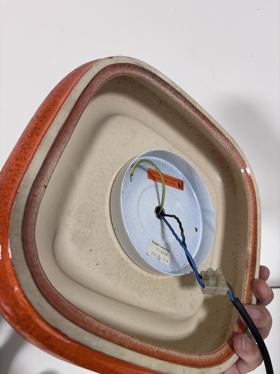 Zeldzame Kaiser Leuchten Wandlamp Model 11/0039 Klaus Hempel Space Age – Wandlampen, Ceramic, Aluminium (photo 12 of 14)